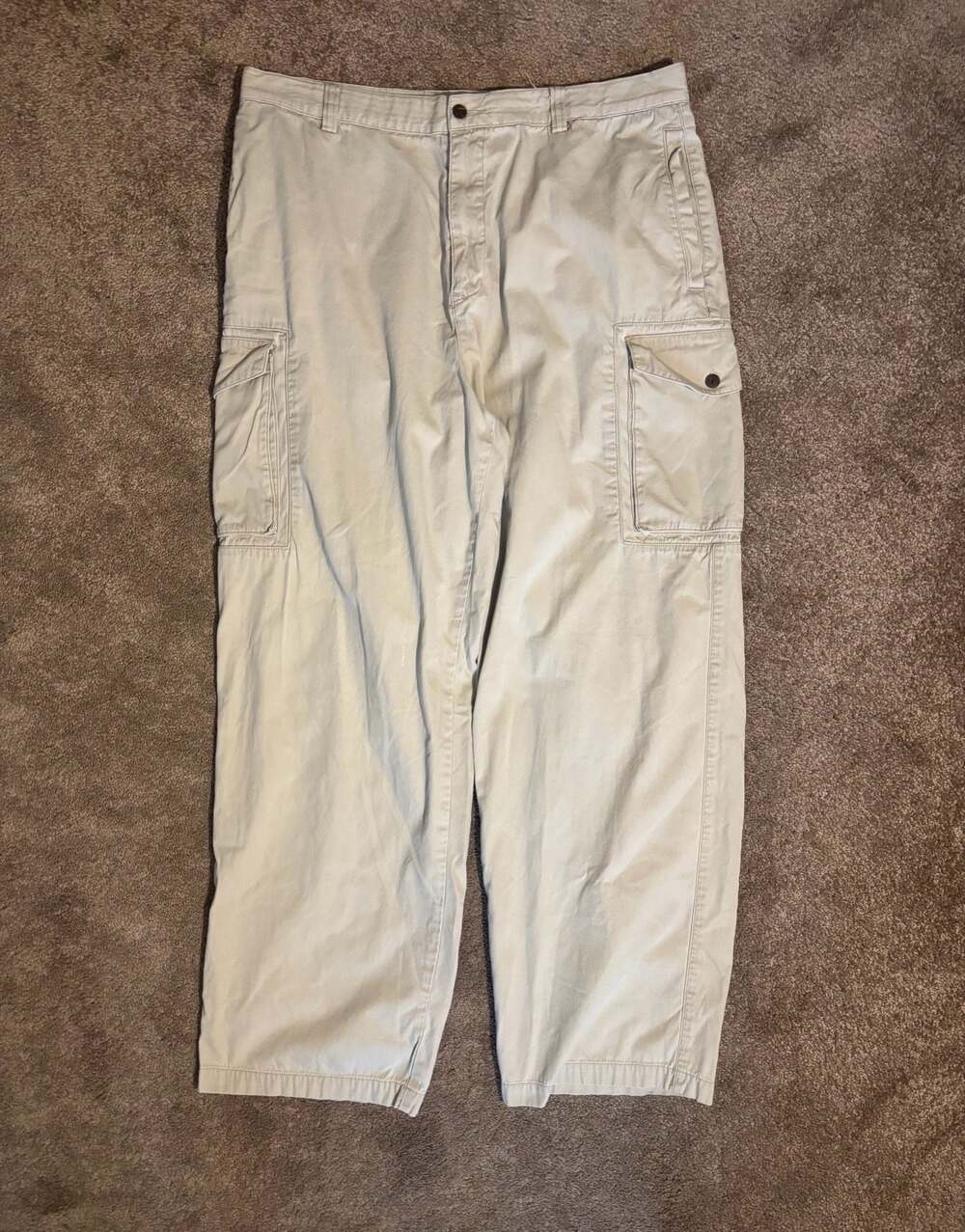 Tommy Bahama Relax Cargo Pants Mens 40x32 Khaki Cotton Map Lined Pockets